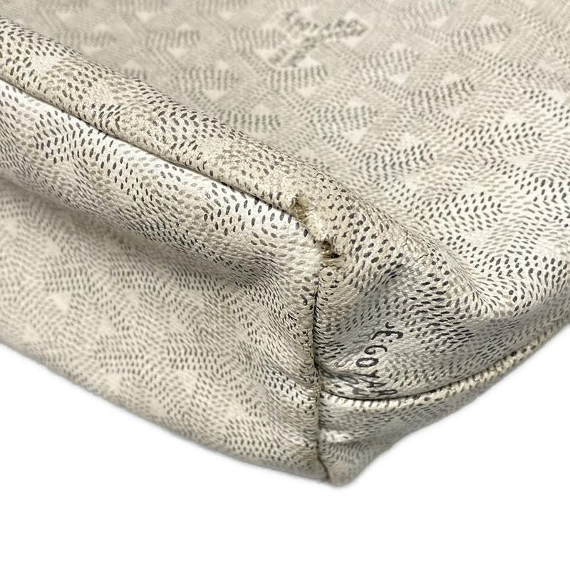 Goyard Tote Bag Saint Louis Junior White Marquise Leather