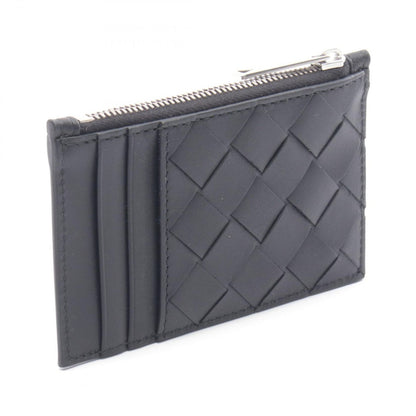 Bottega Veneta Coin Case Intrecciato Black Leather — view 2