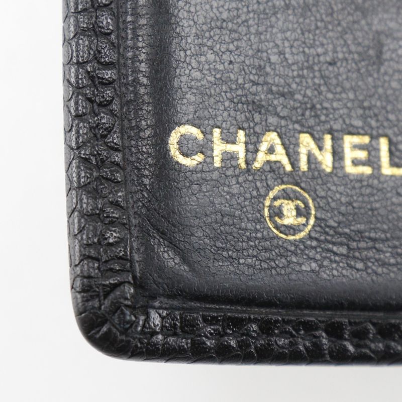 Chanel Coco Mark Card Case Caviar Skin Black Ladies Business Card Holder