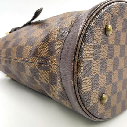 Louis Vuitton Marais Damier Ebene Damier Ebene Leather × PVC Brown Tote Bag