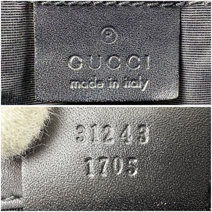 Gucci Mini Tote Bag GG Canvas Black Shoulder