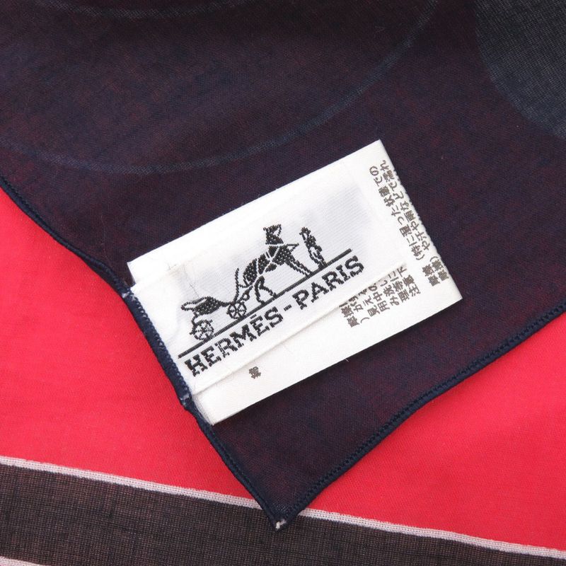 Hermes Ceremonial Maitre D'or Cotton Multicolor Scarf 0016 Hermes
