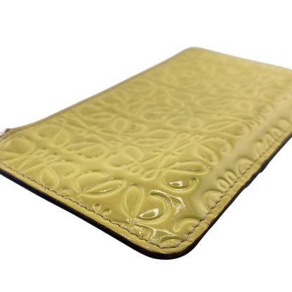 Loewe Fragment Case Card Case Anagram Coin Case Wallet Brand Coin Purse Yellow