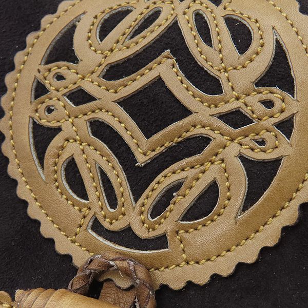 Loewe Waist Bag Belt Bag Suede Black and Brown Gold Hardware Body Bag Pouch