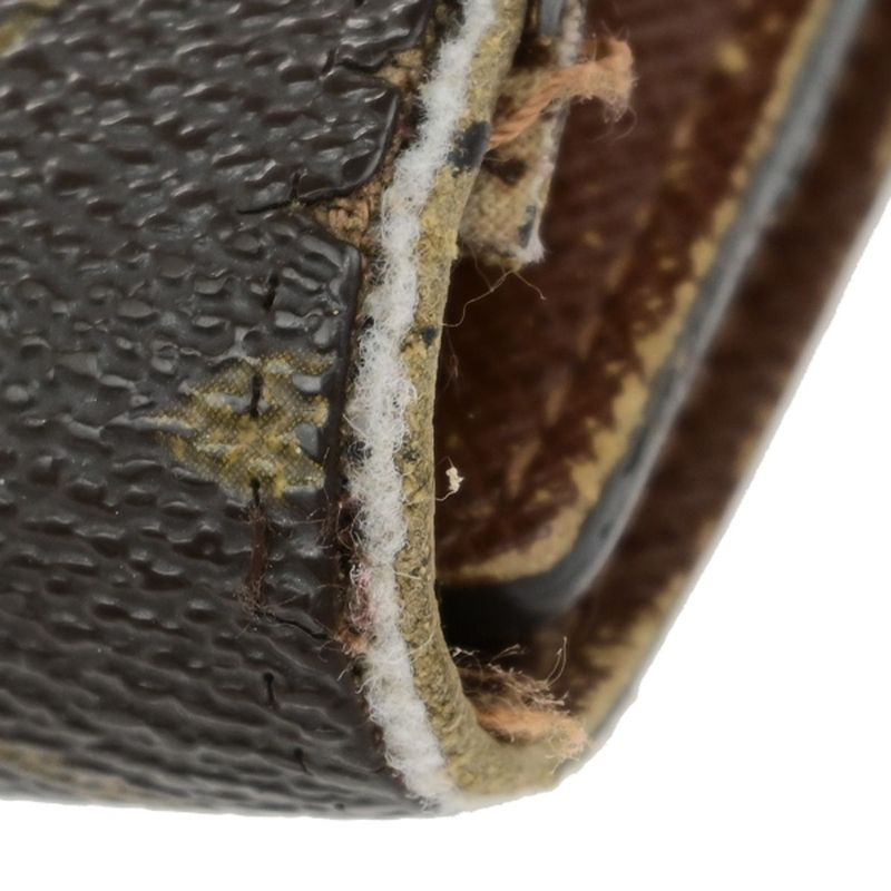 Louis Vuitton LV Logo 2-set Fold Wallet Monogram Leather Brown 01ed973