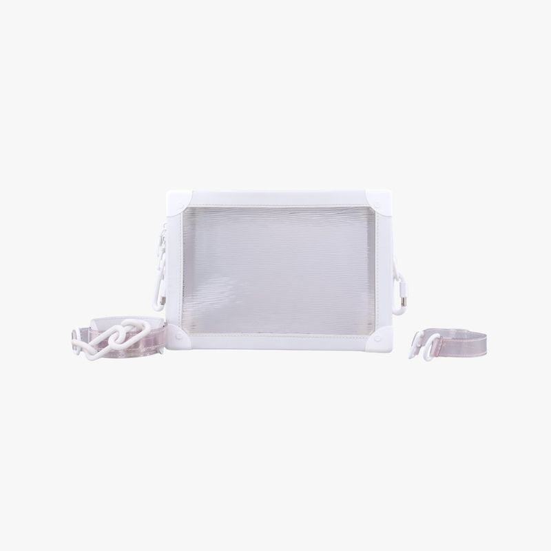 Louis Vuitton Soft Trunk Transparent X White Epi Plat Jouge M55602 Du3199