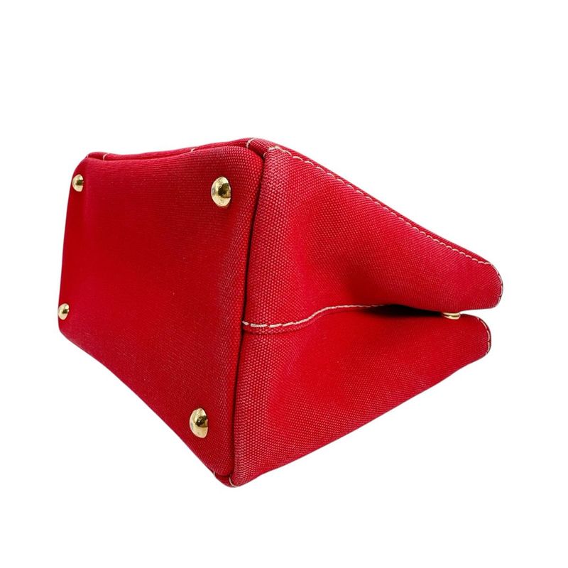Prada Bn2439 Mini 2-way Canapa Tote Bag Prada Red