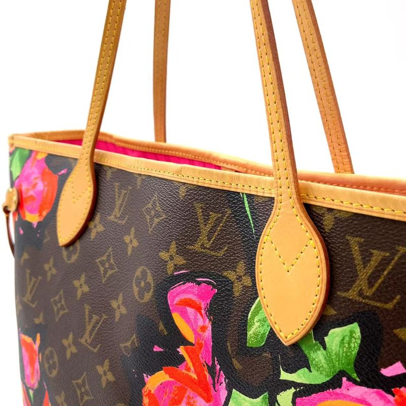 Louis Vuitton Neverfull MM Monogram Rose Monogram Rose Leather X PVC Pink X