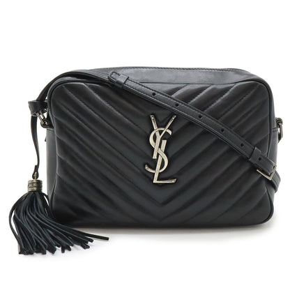 Saint Laurent Paris YSL Shoulder Bag Crossbody Stitch Quilted Leather Black