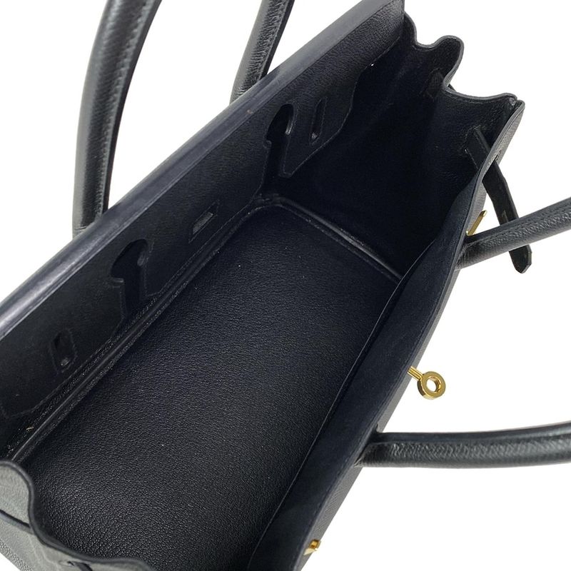 Hermes Handbag Birkin 30 Black Gold Hardware