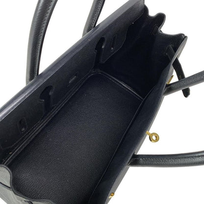 Hermes Handbag Birkin 30 Black Gold Hardware