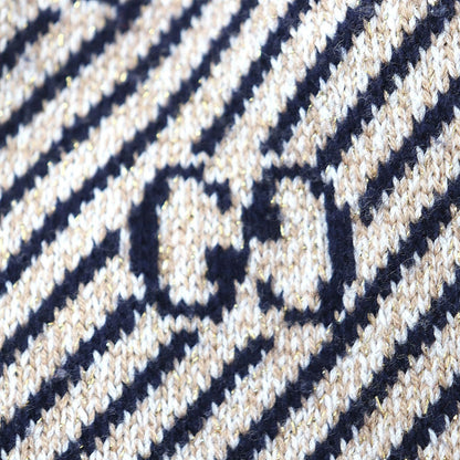 Gucci Wool Blend Logo Button GG Allover Pattern Knit Jacket — view 7