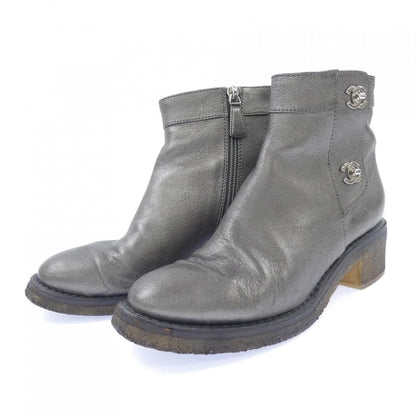 Chanel Turnlock Boots Gray 37 — view 3