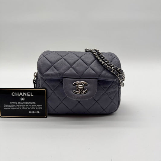 Chanel Shoulder Bag Mini Quilted CC Logo Turnlock