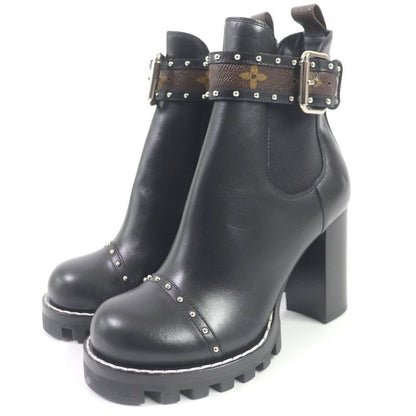 Louis Vuitton Star Trail Line Leather Monogram Studded Belt Side Gore Boots