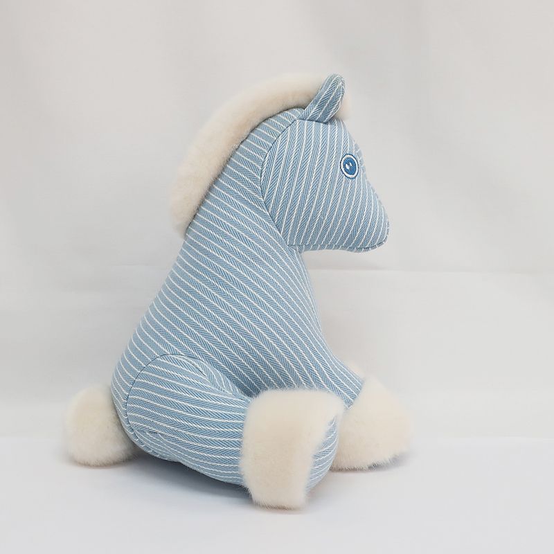 Hermes Baby - Hermi - Stuffed Animal Horse Blue - Cotton Accessories