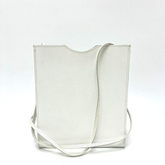 Hermes Shoulder Bag Onimetou Leather White