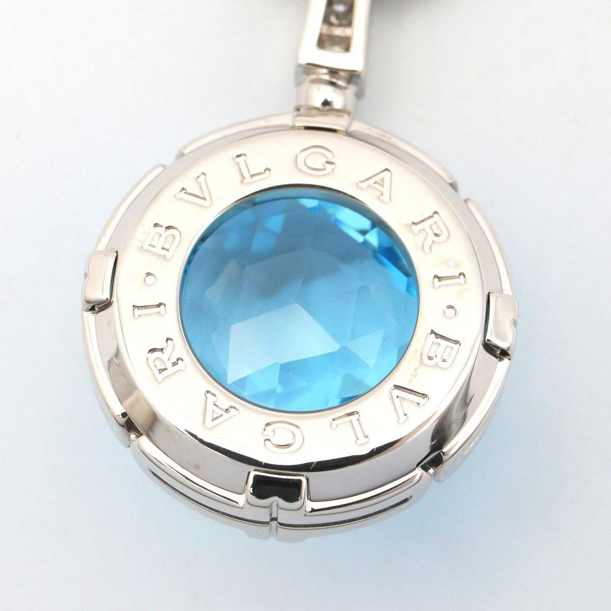 Bvlgari Necklace Valentesi Cocktail 38.5 18k White Gold Diamond Amethyst Blue — view 4
