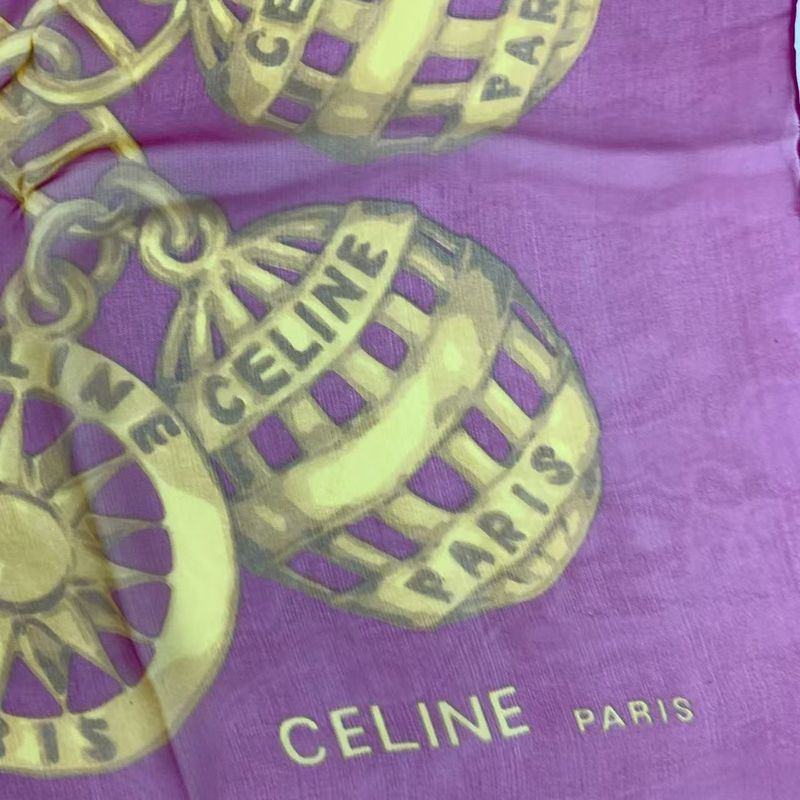 Celine Large 130x130cm (51.18in) Silk Scarf Stole Pink