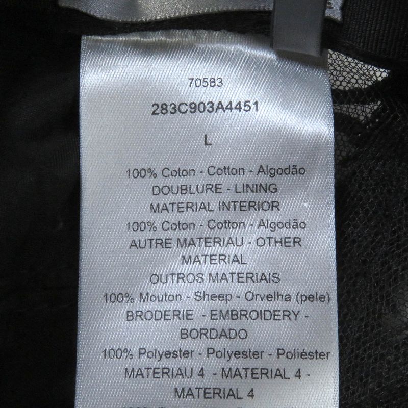 DIOR Homme 283c903a4451 Oblique Docking Casket Hat Cap Black L Made In Italy