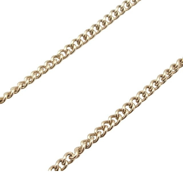 Chanel 12A Necklace Light Gold Metal CC Logo Faux Pearl Costume 12 — view 5