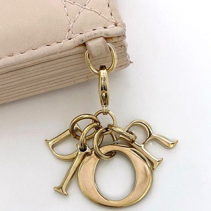 Christian Dior Card Case Beige Lady Dior Cannage