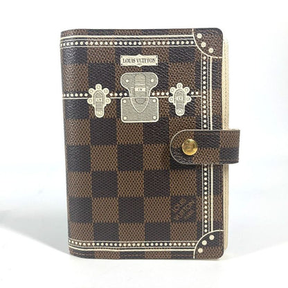 Louis Vuitton Notebook Cover Agenda PM Trunk Pattern Damier Canvas Ebene Brown