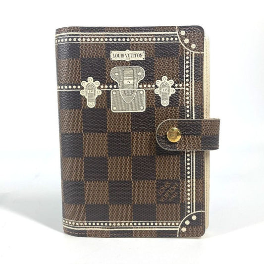 Louis Vuitton Notebook Cover Agenda PM Trunk Pattern Damier Canvas Ebene Brown