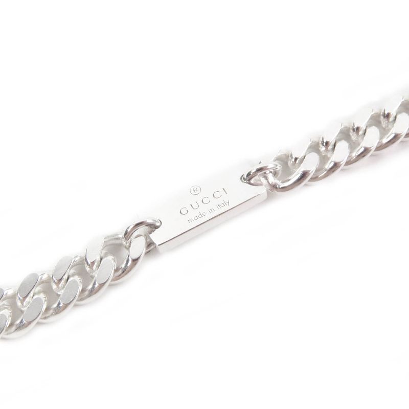 Gucci 814917 Double G Chain Bracelet Accessory Sv925 Silver 18 With Box And