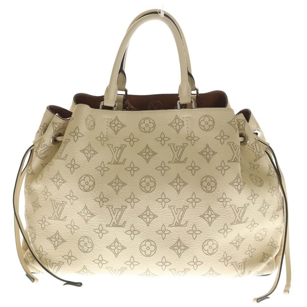 Louis Vuitton Monogram Mahina Berato Perforated Leather 2-Way Bag Silver Beige