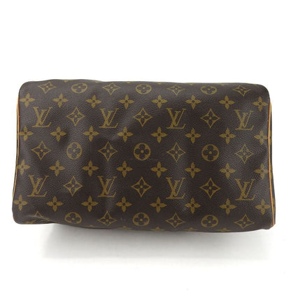 Louis Vuitton Speedy 30 Handbag Speedy 30 M41526 Monogram Nubuck Brown Gold