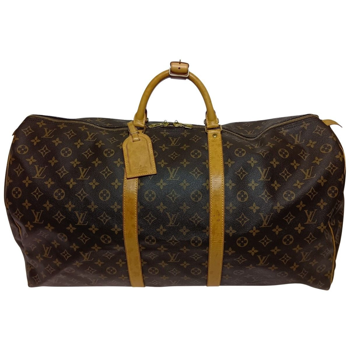 Louis Vuitton Monogram Keepall 60 Boston Bag Brown