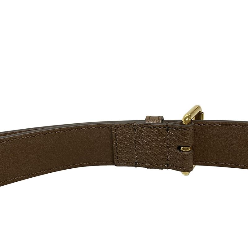 Gucci GG Supreme 703807 Beige And Dark Brown Leather