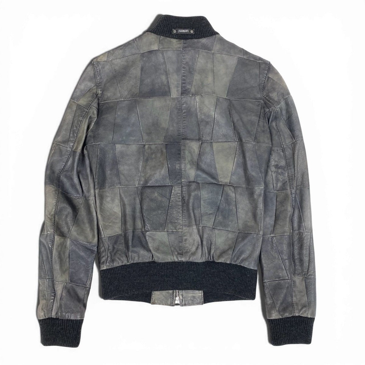 Dolce & Gabbana Dolce&gabana D&G Patchwork Leather Jacket 44 Gray — view 3
