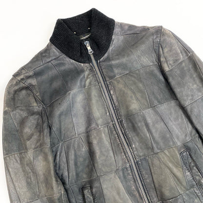 Dolce & Gabbana Dolce&gabana D&G Patchwork Leather Jacket 44 Gray — view 5