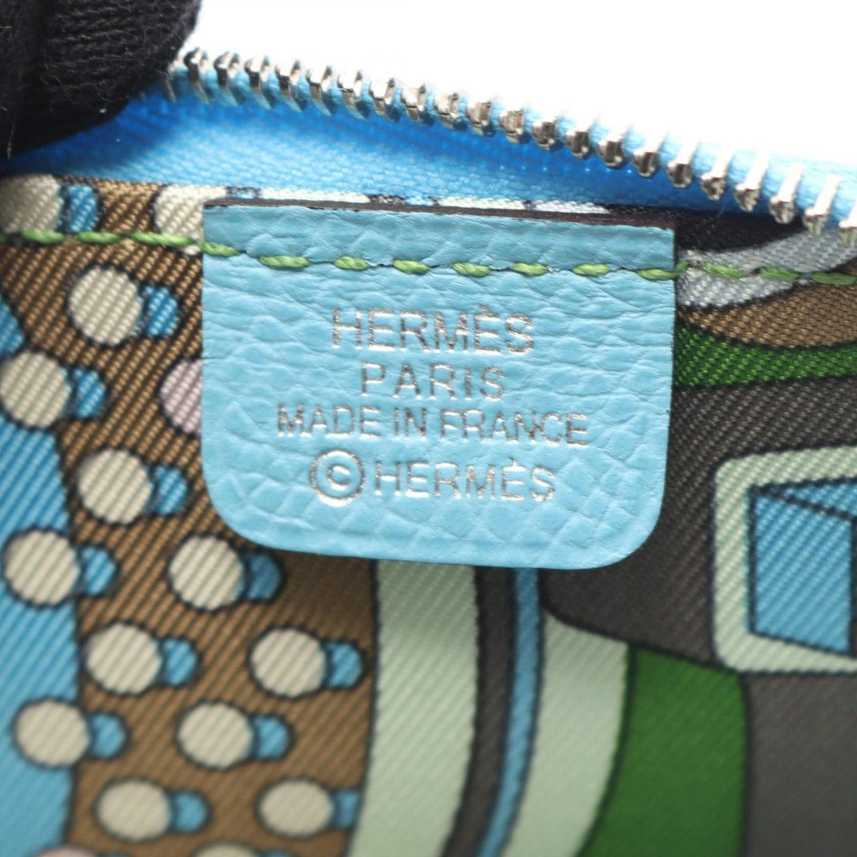 Hermes Coin Case Azap Compact Mini Silk in Celeste — view 4