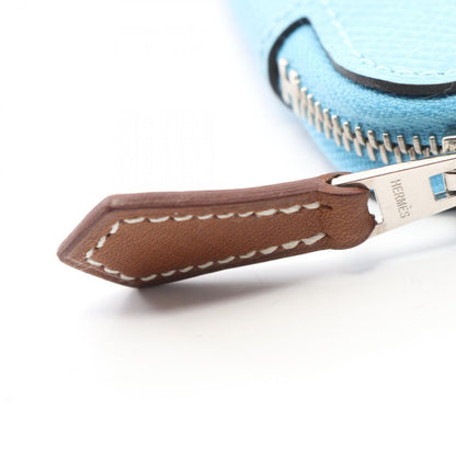 Hermes Coin Case Azap Compact Mini Silk in Celeste — view 7
