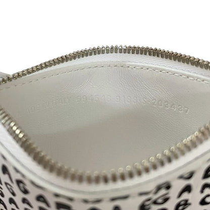 Balenciaga Card Case White Black 594548 Excellent Condition Leather