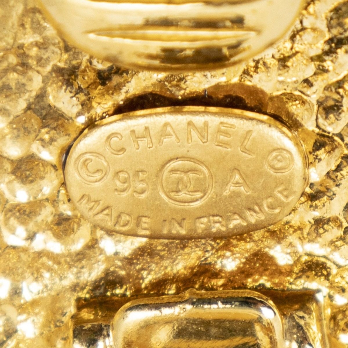 Chanel CC Logo Round Clip Type Earrings Gold Plated — view 3