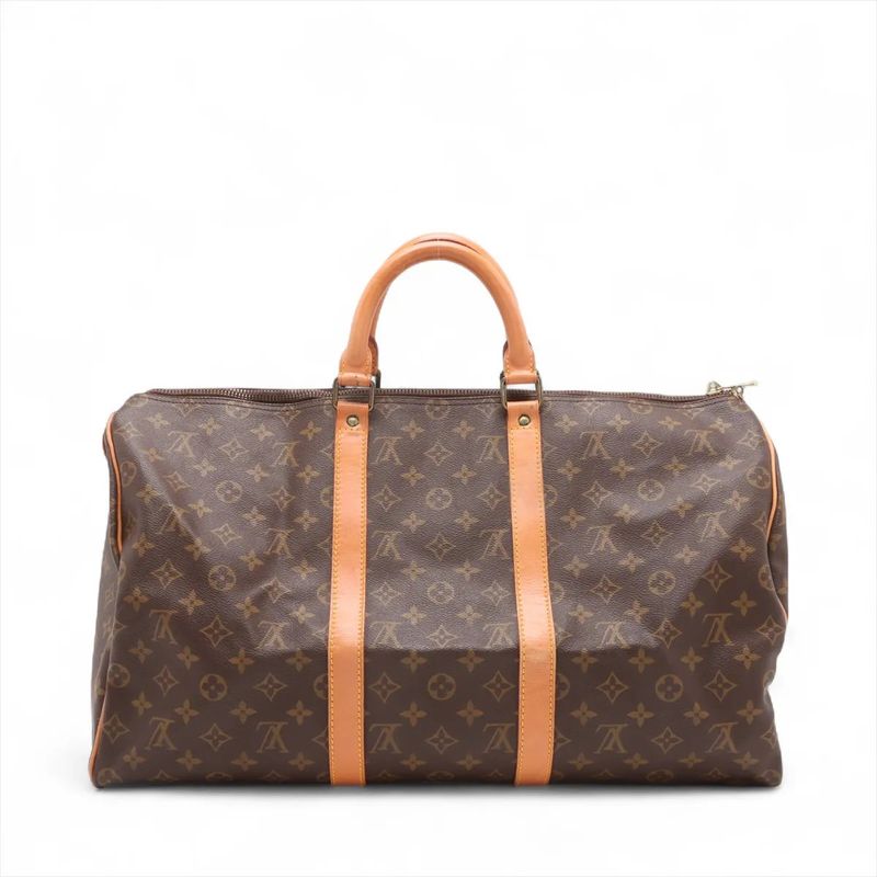 Louis Vuitton Monogram Keepall 50 M41426 Leather Boston Bag Business Travel