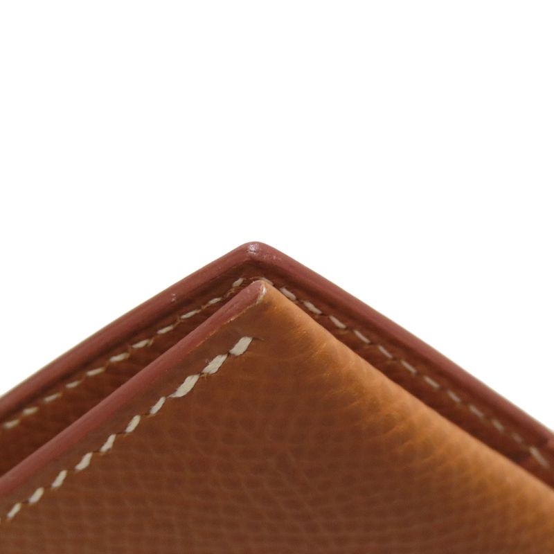 Hermes Bearn Classic Gold Hardware Long Wallet With Coin Purse Courchevel Women