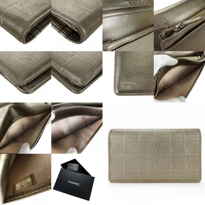 Chanel Long Wallet New Travel Line Leather Gold - Fold 11 Ladies Women Chanel