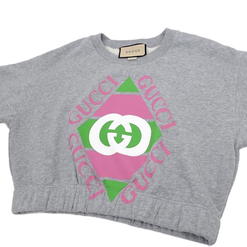 Gucci Sweat Short Length S Size Gray 717404 Long Sleeve Sweatshirt