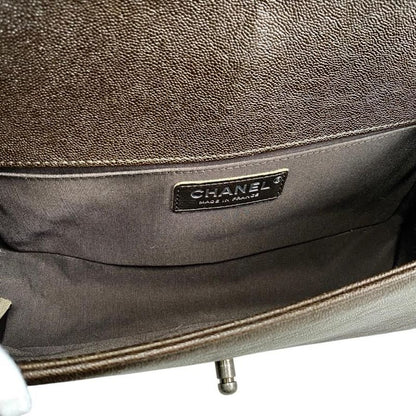 Chanel Boy Chanel Shoulder Bag Chain Bag A67086 Matelasse Caviar Skin Coco Dark