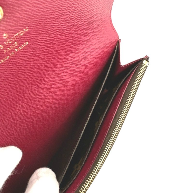 Louis Vuitton M60697 Monogram Fuchsia Portefeuille Emilie Long Wallet Louis
