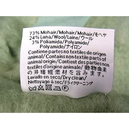 Loewe Scarf Anagram Green Mohair Wool Nylon Fringe — view 4