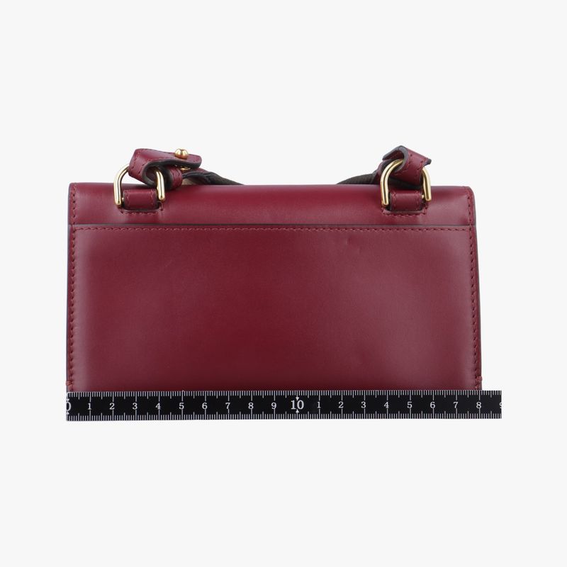 Fendi Baguette Mini Wine Red Leather 8bs039 8bs039-aaiw-209-0189