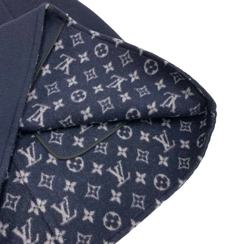 Louis Vuitton Monogram Skirt Navy Silver Zip