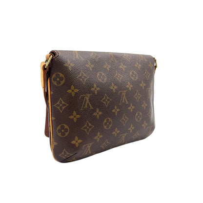 Louis Vuitton Musette Tango Short Strap Monogram Leather Brown Shoulder Bag Gold — view 2