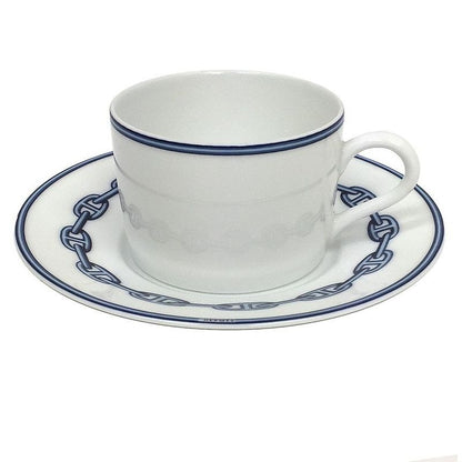 Hermes Chaine D'ancre Cup & Saucer Blue 1 Customer Aq7335